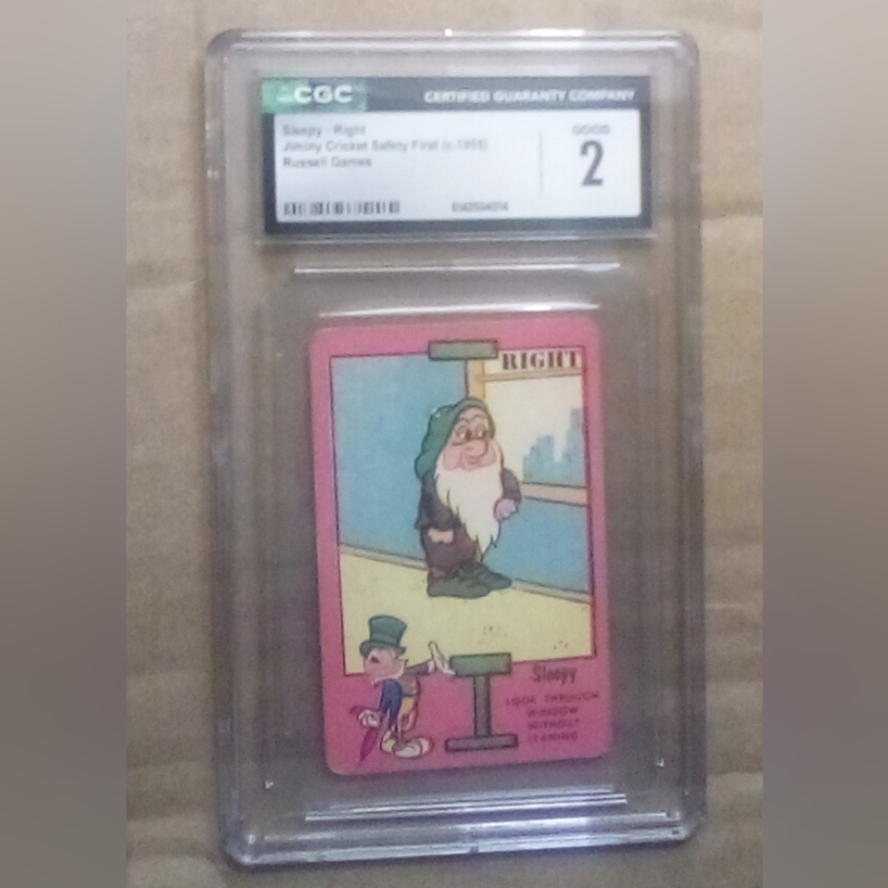 Jiminy Cricket Safety First CGC Graded Sleepy Card